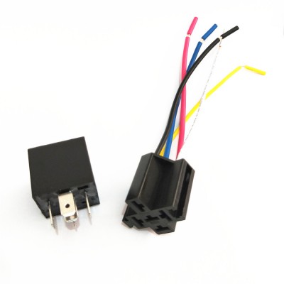 5 Pin Automotive Spdt Relay 5 Wires With Interlocking Harness Socket And Pigtails Wire